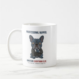 プロの昼寝家 面白い 青い フレンチブルドッグ 犬 コーヒーマグカップ