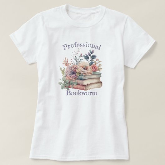 プロの本の虫 Tシャツ (デザイン正面)