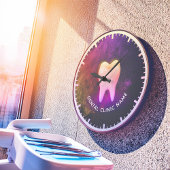 プロの歯科医 歯科医院 ローズゴールドの歯 ラージ壁時計