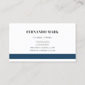 プロの水道サービス 水滴ロゴ 名刺 (裏面)