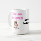 プロの深慮人 共感できる猫のユーモア コーヒーマグカップ (正面左)