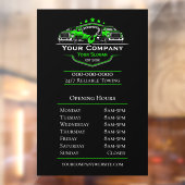 プロの牽引会社、営業時間 ウィンドウサイン (シート2)