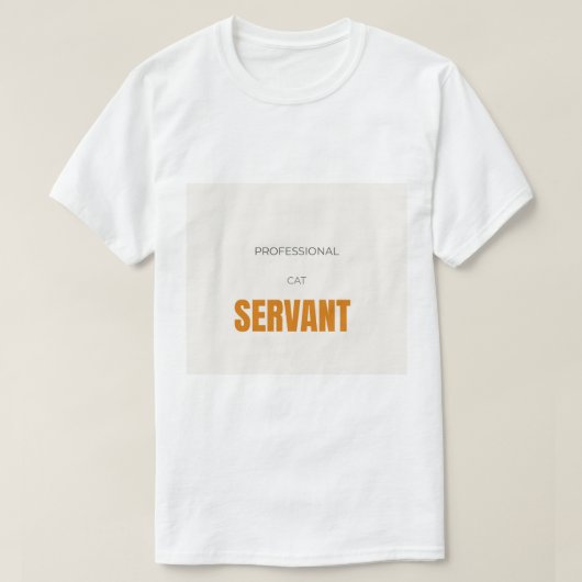 プロの猫執事 楽しい猫好き Tシャツ (デザイン正面)