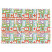 プロの獣医 アイコニック デザイン ラージペーパーバッグ (裏面)