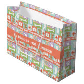 プロの獣医 アイコニック デザイン ラージペーパーバッグ (正面アングル)