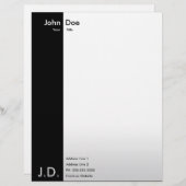 プロの白黒 レターヘッド (正面/裏面)