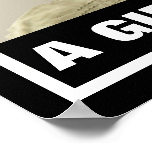 プロの笑顔の黒いベビーガール ポスター (角)