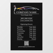 プロの自動車ボディペイントショップ 自動車営業時間 ウィンドウサイン (シート)