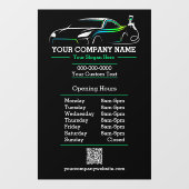 プロの自動車ボディペイントショップ 自動車営業時間 ウィンドウサイン (シート)