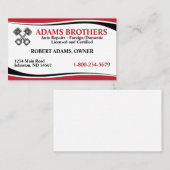 プロの自動車修理業の名刺 名刺 (正面/裏面)