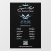 プロの自動車修理、営業時間 ウィンドウサイン (シート)