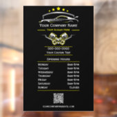 プロの自動車修理、営業時間 ウィンドウサイン (シート2)