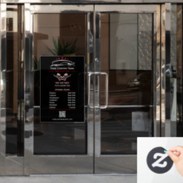 プロの自動車修理、営業時間 ウィンドウサイン