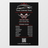 プロの自動車修理、営業時間 ウィンドウサイン (シート)