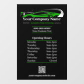 プロの自動車洗車会社営業時間 ウィンドウサイン (シート)