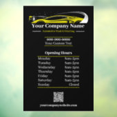 プロの自動車洗車・車両洗浄会社営業時間 ウィンドウサイン (シート3)