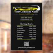 プロの自動車洗車・車両洗浄会社営業時間 ウィンドウサイン (シート2)