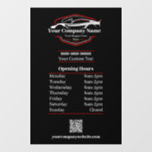 プロの自動車洗車・車両詳細業務時間 ウィンドウサイン (シート)