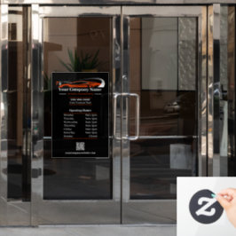 プロの自動車洗車・車両詳細業務時間 ウィンドウサイン