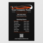 プロの自動車洗車・車両詳細業務時間 ウィンドウサイン (シート)