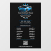 プロの自動車洗車・車両詳細業務時間 ウィンドウサイン (シート)