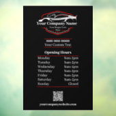 プロの自動車洗車・車内清掃会社営業時間 ウィンドウサイン (シート3)