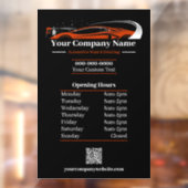 プロの自動車洗車・車内清掃会社営業時間 ウィンドウサイン (シート2)