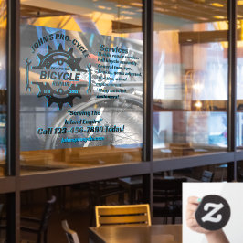 プロの自転車修理ビジネスをカスタマイズ ウィンドウサイン