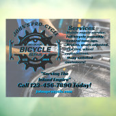 プロの自転車修理ビジネスをカスタマイズ ウィンドウサイン (シート3)