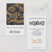 プロの芸術家のための刃の鋭い抽象美術 名刺 (正面/裏面)