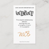 プロの芸術家のための刃の鋭い抽象美術 名刺 (裏面)