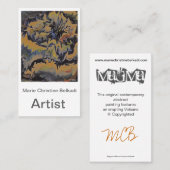 プロの芸術家のための刃の鋭い抽象美術 名刺 (正面/裏面)