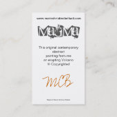 プロの芸術家のための刃の鋭い抽象美術 名刺 (裏面)