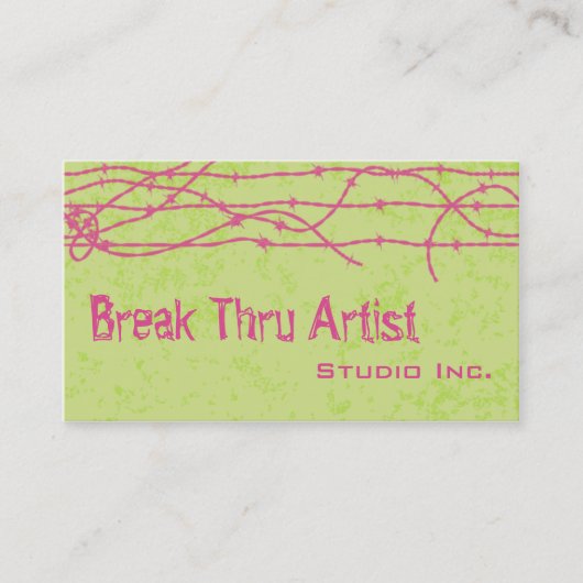 プロの芸術家のスタジオの名刺 名刺 (正面)