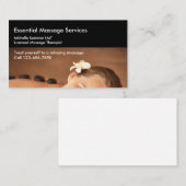 プロの設計を受けたマッサージセラピスト 予約カード (正面/裏面)