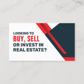 プロの赤不動産エージェント　買う　売る　投資する 名刺 (裏面)