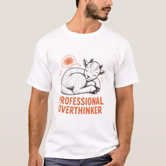 プロの過剰思考ヤギ Tシャツ (正面)