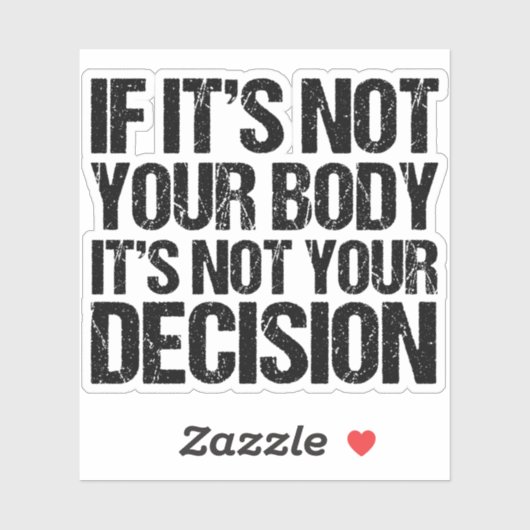 プロの選択ではない体あなたの決定引用文 シール (シート)