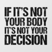 プロの選択ではなく、あなたの体はあなたの決定 ウィンドウサイン (シート)