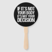 プロの選択ではなく、あなたの体はあなたの決定 ハンドファン (裏面)