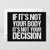 プロの選択ではなく、あなたの体はあなたの決定 ポストカード (正面/裏面)