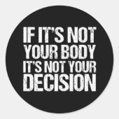 プロの選択ではなく、あなたの体はあなたの決定 ラウンドシール (正面)