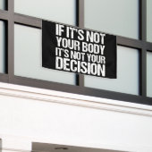 プロの選択ではなく、あなたの体はあなたの決定 横断幕 (ビルの外側)
