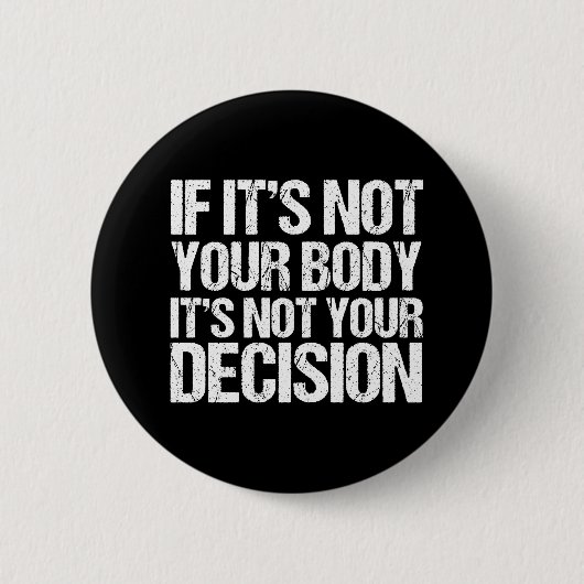 プロの選択ではなく、あなたの体はあなたの決定 缶バッジ (正面)