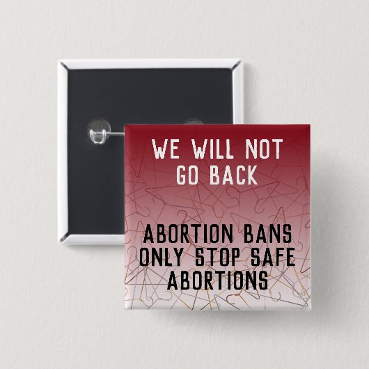 プロの選択は戻らないローvウェイドスクエア 缶バッジ (正面&裏面)