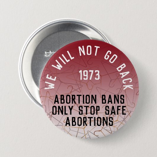 プロの選択は戻らないローvウェイドラウンド 缶バッジ (正面&裏面)