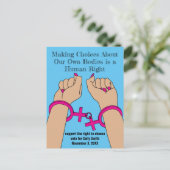 プロの選択は投票自律中程度の肌を取得 ポストカード (スタンド正面)