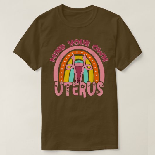 プロの選択フェミニスト生殖あなたのoを右に心 tシャツ (デザイン正面)