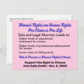 プロの選択肢ローvウェイド投票の安全な法律を取得 ポストカード (正面/裏面)