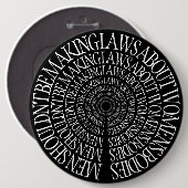 プロの選択 – フェミニストブラックピン 缶バッジ (正面&裏面)